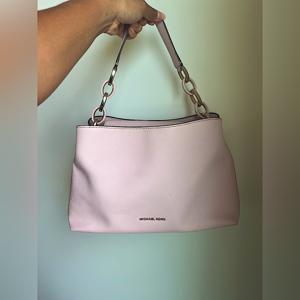 Michael Kors Sofia Large Saffiano Leather Satchel Pink